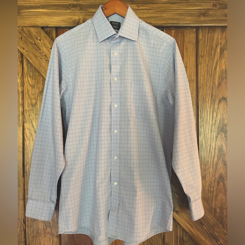 Arrow Men’s Blue Dress Shirt 14-14.5 32/33